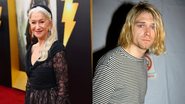 Helen Mirren (Foto: Leon Bennett/Getty Images) e Kurt Cobain (Foto: Vinnie Zuffante/Getty Images)