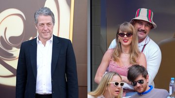 Hugh Grant (Foto: Unique Nicole/FilmMagic) e Taylor Swift com Travis Kelce (Foto: Gotham/GC Images)