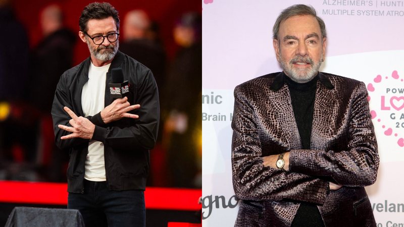 HUgh Jackman e Neil Diamond (Fotos: Getty Images)