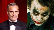 Joaquin Phoenix (Foto: Taylor Hill/FilmMagic) | Heath Ledger em 'Batman: O Cavaleiro das Trevas' (Foto: Reprodução)