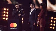 Liam Payne, Simon Cowell e Nicole Scherzinger no The BRIT Awards 2017 (Foto: Gareth Cattermole/Getty Images)