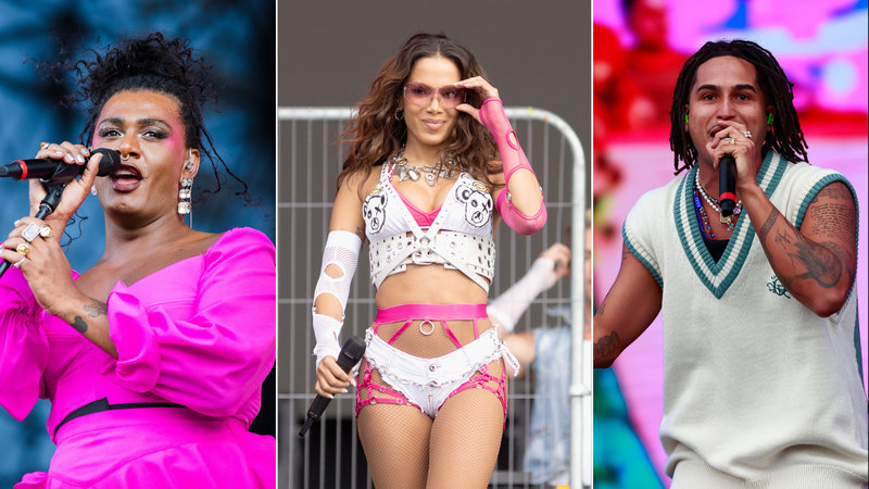 Liniker, Anitta e Matuê (Foto: Mauricio Santana/Getty Images, Jo Hale/Redferns e Buda Mendes/Getty Images)