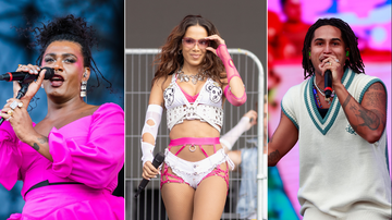 Liniker, Anitta e Matuê (Foto: Mauricio Santana/Getty Images, Jo Hale/Redferns e Buda Mendes/Getty Images)