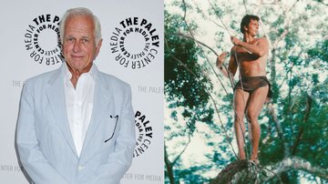 Ron Ely (Foto: Tibrina Hobson/FilmMagic) e ator como Tarzan em 1966 (Foto: Silver Screen Collection/Getty Images)