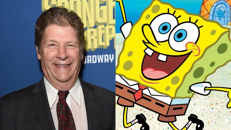 Andy Paley (Foto: Jenny Anderson/Getty Images for Nickelodeon) e Bob Esponja Calça Quadrada (Foto: Divulgação)