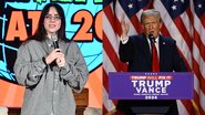 Billie Eilish (Foto: Paras Griffin/Getty Images) e Donald Trump (Foto: Joe Raedle/Getty Images)