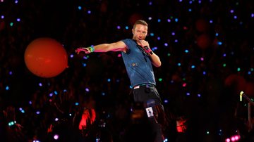 Chris Martin em show do Coldplay (Foto: Dave Simpson/WireImage)