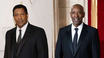 Denzel Washington no Oscar de 2022 e pré-estreia de 'Gladiador 2' em 2024 (Fotos: Mike Coppola/Getty Images | Samir Hussein/WireImage)