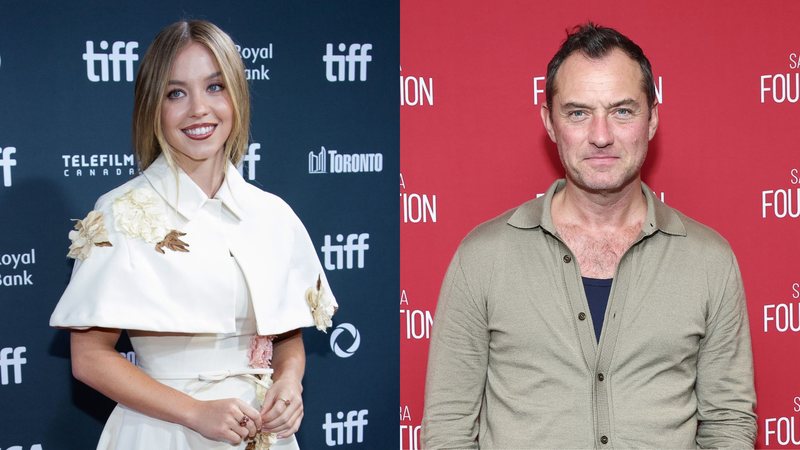 Sydney Sweeney (Foto: Isaiah Trickey/FilmMagic) e Jude Law (Foto: Araya Doheny/Getty Images for SAG-AFTRA Foundation)