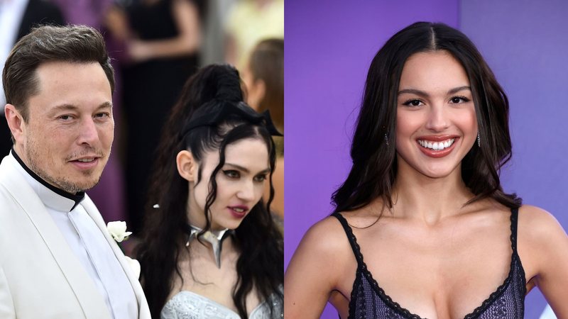 Elon Musk e Grimes (Foto: Theo Wargo/Getty Images) | Olivia Rodrigo (Foto: Frazer Harrison/Getty Images))