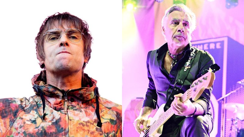 Liam Gallagher, vocalista do Oasis, e Glen Matlock, baixista do Sex Pistols (Fotos: Shirlaine Forrest / WireImage e Gus Stewart / Redferns)