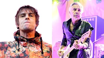 Liam Gallagher, vocalista do Oasis, e Glen Matlock, baixista do Sex Pistols (Fotos: Shirlaine Forrest / WireImage e Gus Stewart / Redferns)