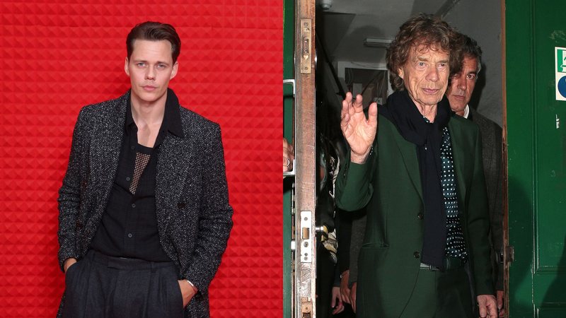 Bill Skarsgård (Foto: Victor Boyko/Getty Images for H&M) e Mick Jagger (Foto: Ricky Vigil M / Justin E Palmer/GC Images)