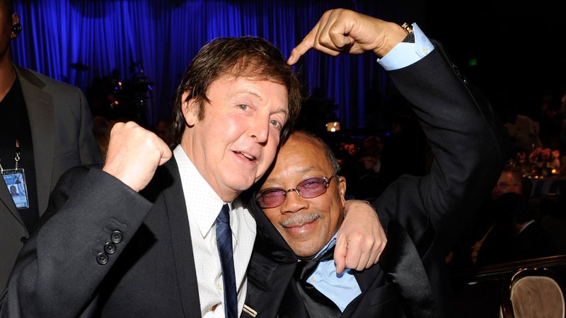 Paul McCartney e Quincy Jones (Foto: Kevin Mazur/WireImage)