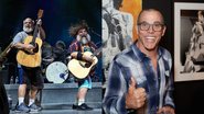 Kyle Gass e Jack Black em show do Tenacious D (Foto: Jeff Hahne/Getty Images) e Steve-O, do Jackass (Foto: Unique Nicole/Getty Images)