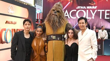 Manny Jacinto, Amandla Stenberg, Dafne Keen, Charlie Barnett e Lee Jung-jae, elenco de 'The Acolyte' (Foto: Stuart C. Wilson/Getty Images)