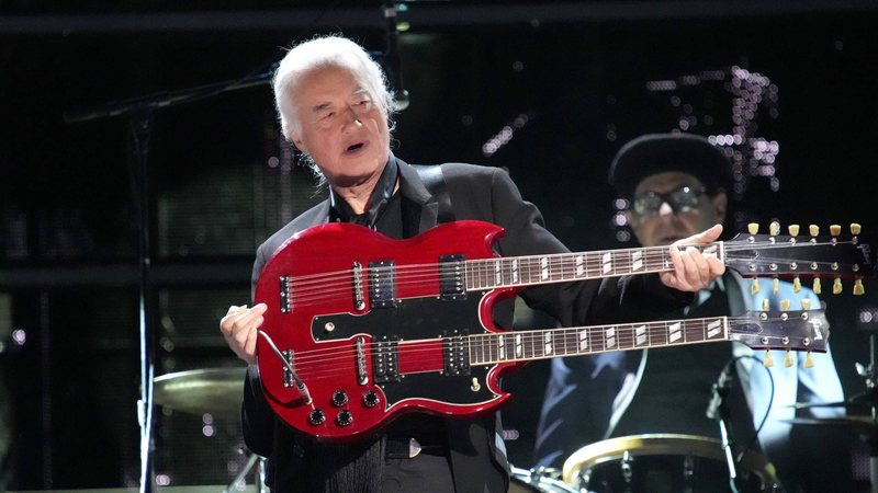 Jimmy Page, guitarrista do Led Zeppelin, em 2023 (Foto: Jeff Kravitz / FilmMagic)