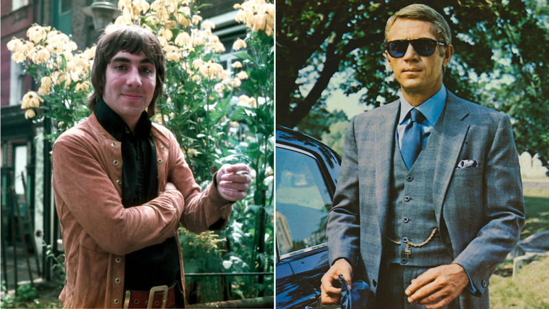 Keith Moon e Steve McQueen (Foto: George Wilkes/Hulton Archive e Silver Screen Collection/Getty Images)