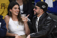 Kendall Jenner and Bad Bunny in Los Angels in May 2023. Kevork Djansezian/Getty