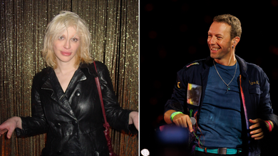 Courtney Love e Chris Martin (Foto: W. Cole/Sygma e Dave Simpson/WireImage)