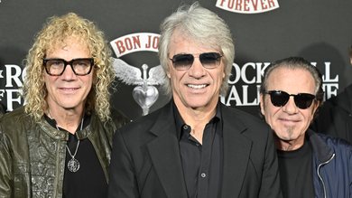 David Bryan, Jon Bon Jovi e Tico Torres, do Bon Jovi (Foto: Duane Prokop/Getty Images)