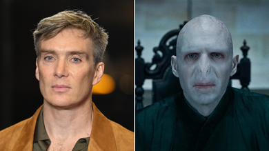 Cillian Murphy e Voldemort, interpretado nos filmes por Ralph Fiennes (Imagem: Kate Green/Getty Images e Divulgação)