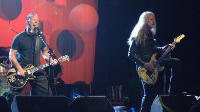 James Hetfield (Metallica) e Jerry Cantrell (Alice in Chains) (Foto: L. Cohen / WireImage for The Recording Academy)