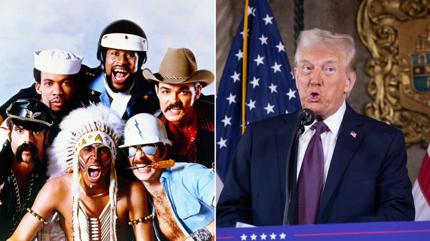 Village People e Donald Trump (Foto: Michael Ochs Archives e Scott Olson/Getty Images)