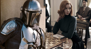 The Mandalorian (Reprodução/Disney) e O Gambito da Rainha (Reprodução/Netflix)