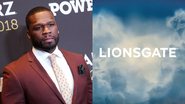 O rapper 50 cent e logo da Lionsgate (Foto: JC Olivera/ Getty Images/ Reprodução/ Lionsgate)