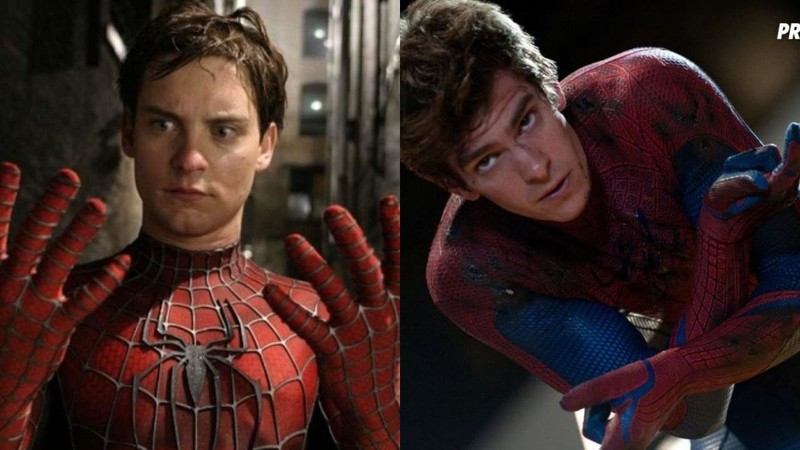 Tobey Maguire e Andrew Garfield como Homem-Aranha (Foto: Montagem)