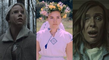 A Bruxa, Midsommar e Hereditário (Foto 1: Reprodução/ Foto 2: Divulgação/ Foto 3: Reprodução)