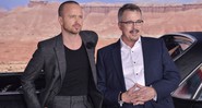 Aaron Paul e Vince Gilligan na estreia de El Camino, em Los Angeles (Foto: Sthanlee B. Mirador/ Sipa USA/ AP)