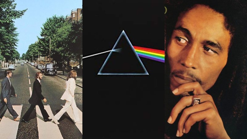 Abbey Road, Dark Side Of The Moon e Legend (Fotos:Reprodução)