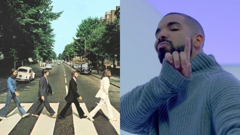 Capa de Abbey Road e Drake (Foto 1: Reprodução / Foto 2: Reprodução/Youtube)