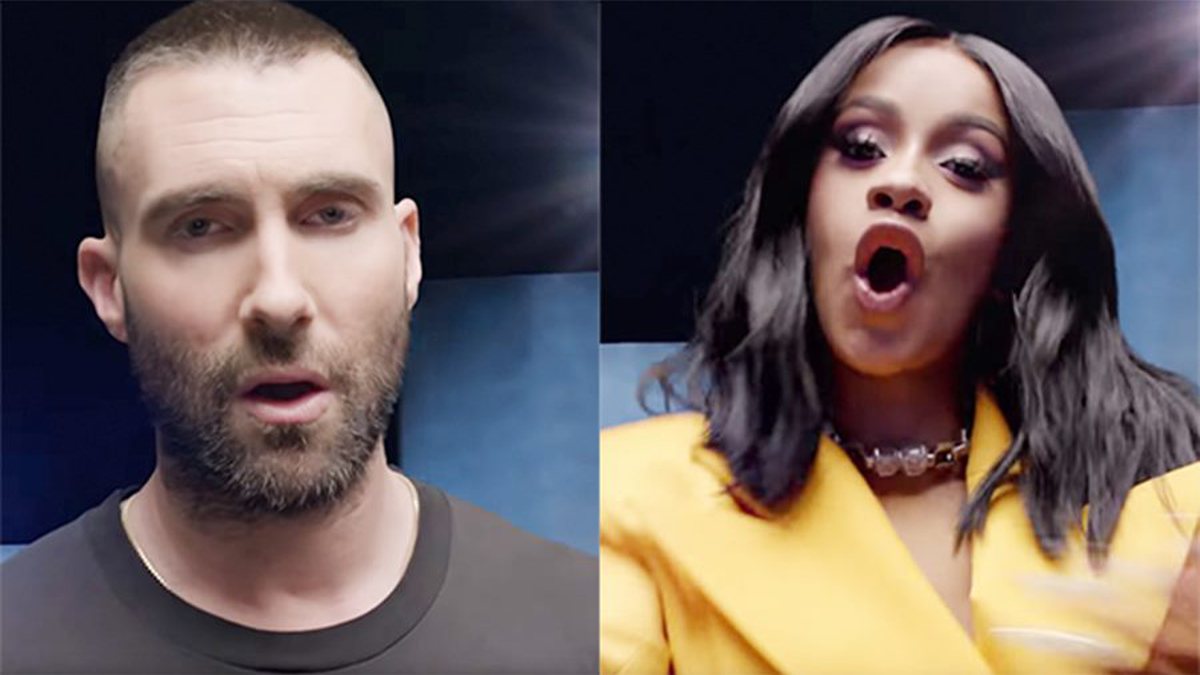 Adam Levine e Cardi B em cena do clipe Girls Like You (Foto: Reprodução)