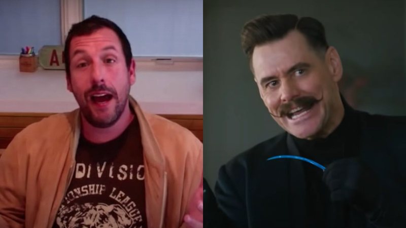 Montagem de Adam Sandler e Jim Carrey (Foto: Reprodução/Youtube)