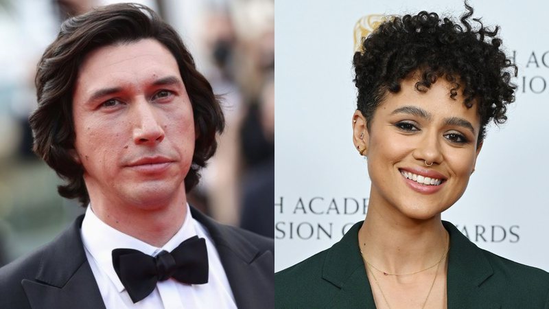 Adam Driver (Foto: Getty Images) e Nathalie Emmanuel (Foto:  Jeff Spicer/Getty Images)