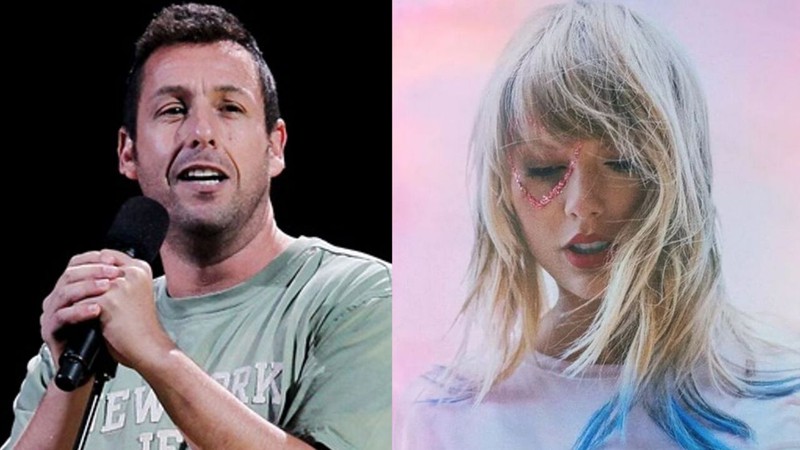 Adam Sandler e Taylor Swift (Foto 1: AP/ Foto 2: Reprodução)