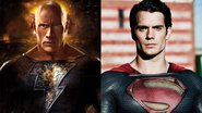 The Rock como Adão Negro (Foto: Divulgação) e Henry Cavill como Superman (Foto: Divulgação)