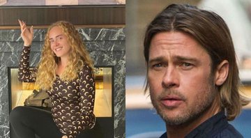 Adele / Brad Pitt em Guerra Mundial Z (foto: reprodução/ Warner/ Instagram)