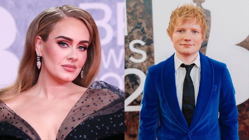 Adele e Ed Sheeran, indicados a Artista do Ano no BRIT Awards 2022 (Fotos: Reprodução / Twitter)