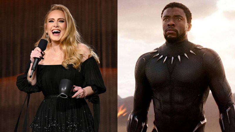 Adele (Foto: Getty Images), Chadwick Boseman (Foto: Divulgação / Marvel)