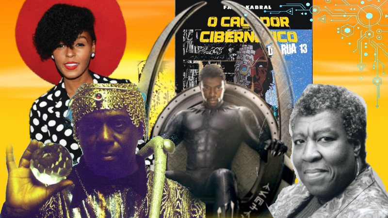 Pantera Negra, Janelle Monáe, Sun Ra, Octavia Butler e O Caçador Cibernético da Rua 13, de Fábio Kabral (foto: Montagem)