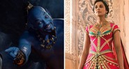 Gênio (Will Smith) e Jasmine (Naomi Scott), na nova versão de Aladdin (Foto: Montagem / Divulgação)