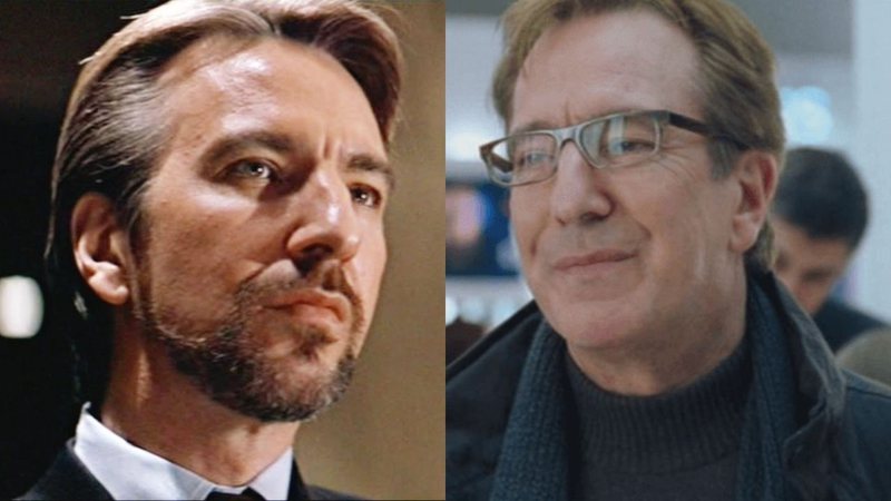 Montagem de Alan Rickman em Duro de Matar e Simplesmente Amor (Foto: Reprodução)