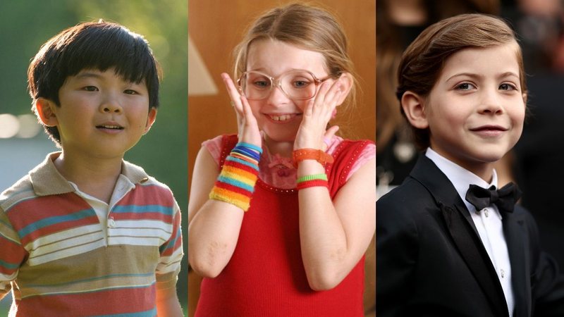 Alan Kim em Minari (Foto: Divulgação), Abigail Breslin em Pequena Miss Sunshine (Foto: Reprodução) e Jacob Tremblay (Foto: Christopher Polk / Getty Images)