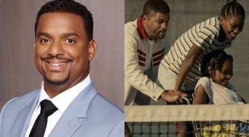 Alfonso Ribeiro (Foto: Reprodução /Twitter) e cena de King Richard Criando Campeãs (Foto: Reprodução/Twitter)