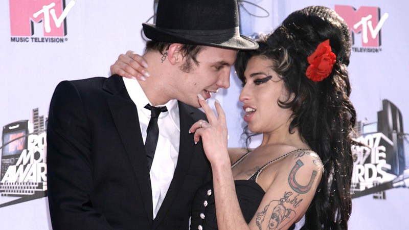 Blake Fielder-Civil e Amy Winehouse em 2007 (Foto:Yui Mok/PA Wire)