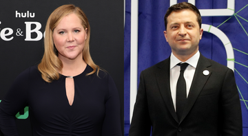 Amy Schumer (Foto: Jamie McCarthy / Getty Images) | Volodymyr Zelensky (Foto:  Phil Noble - Pool / Getty Images)